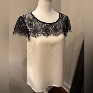 Stunning flowy Lace Overlay Women's Blouse